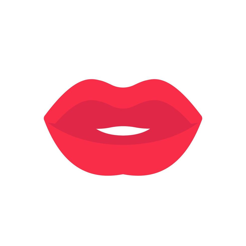 rode lip, valentijn icoon vector