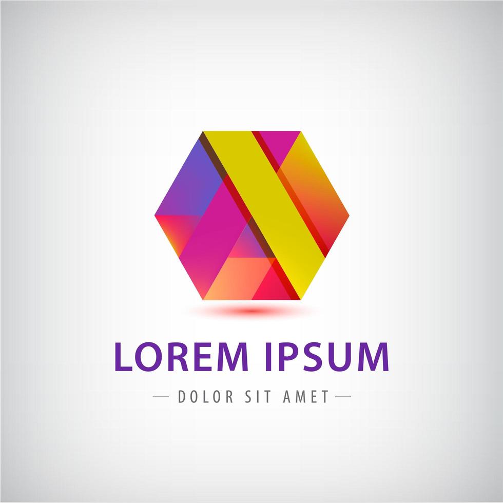 vector abstract geometrisch kleurrijk lint logo