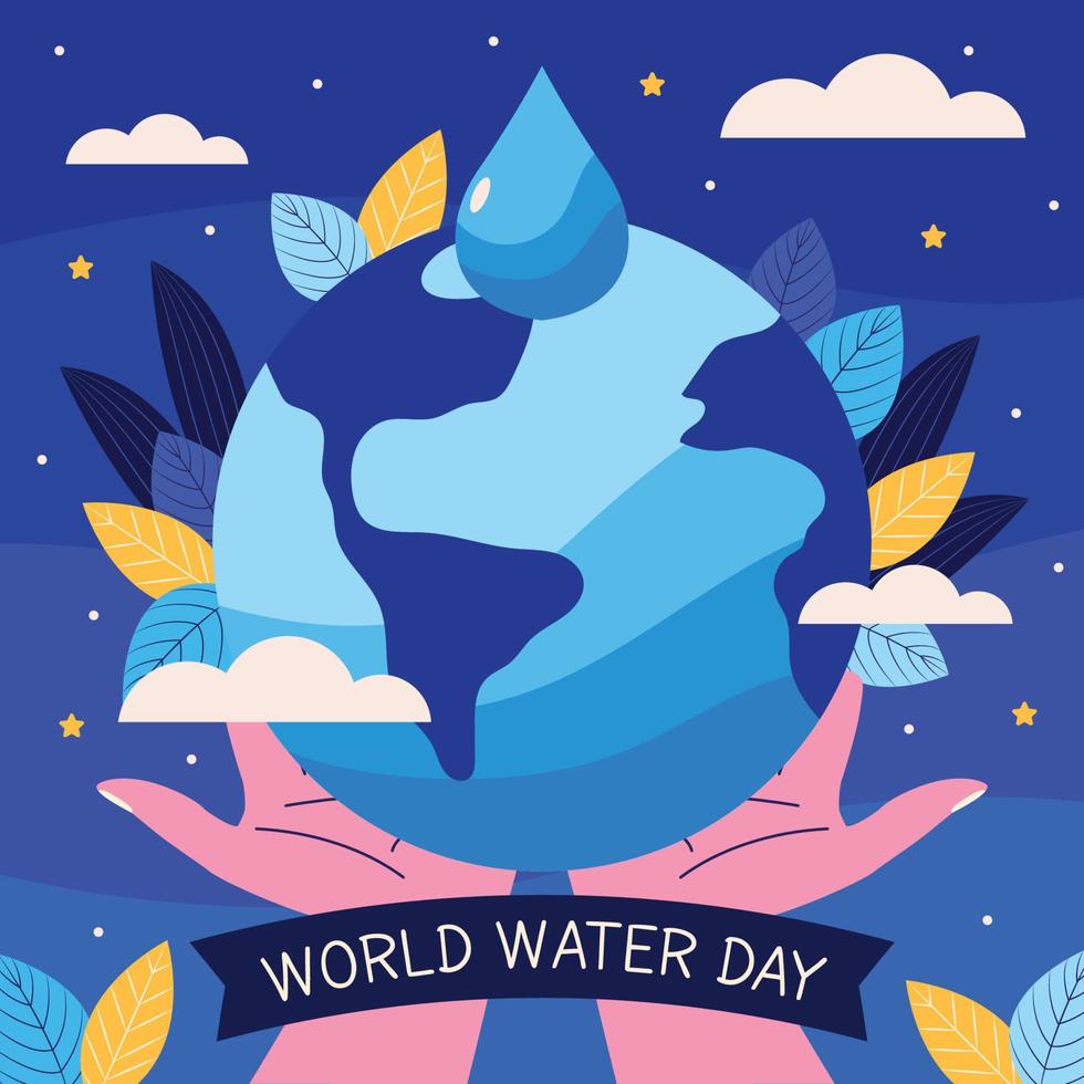 wereld Water Dag vector