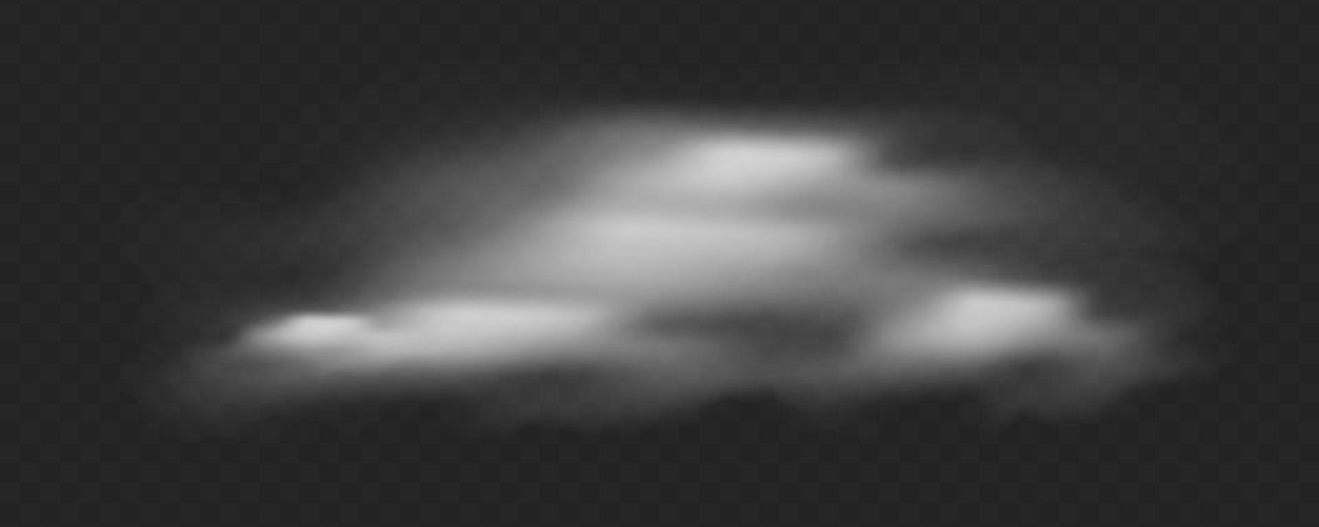 milieu vectorillustratie met realistische witte wolk. magische stof posder spray vector