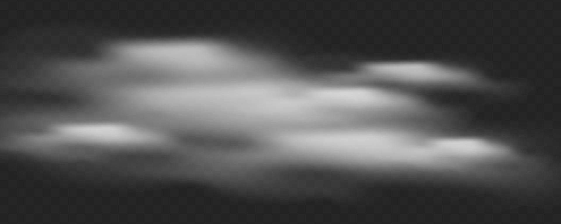 snelheid wolk effect. witte sigarettenrook op horizontale banner. abstract giftig luchtstof vector