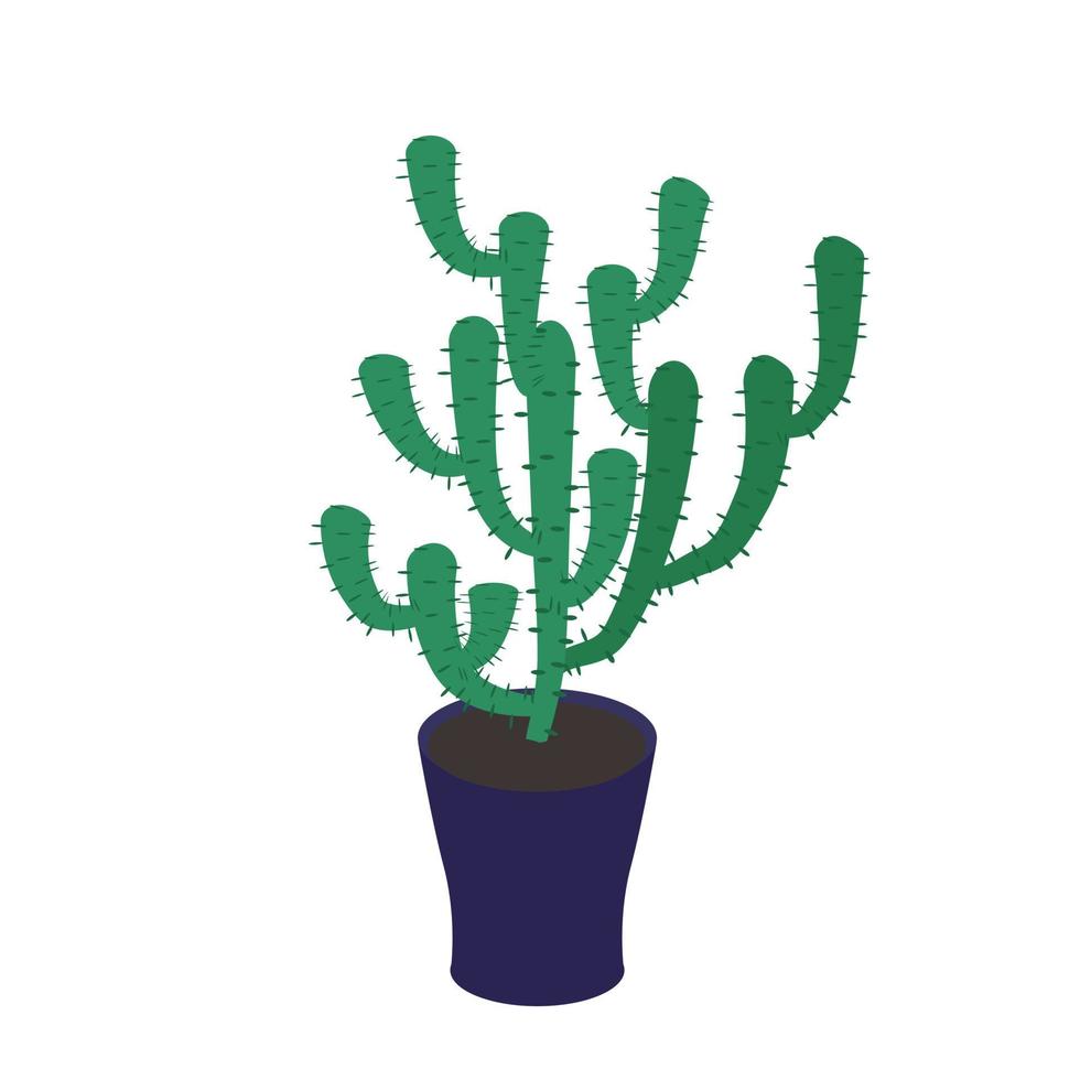 cactus in huis pot vector illustratie eps. 10