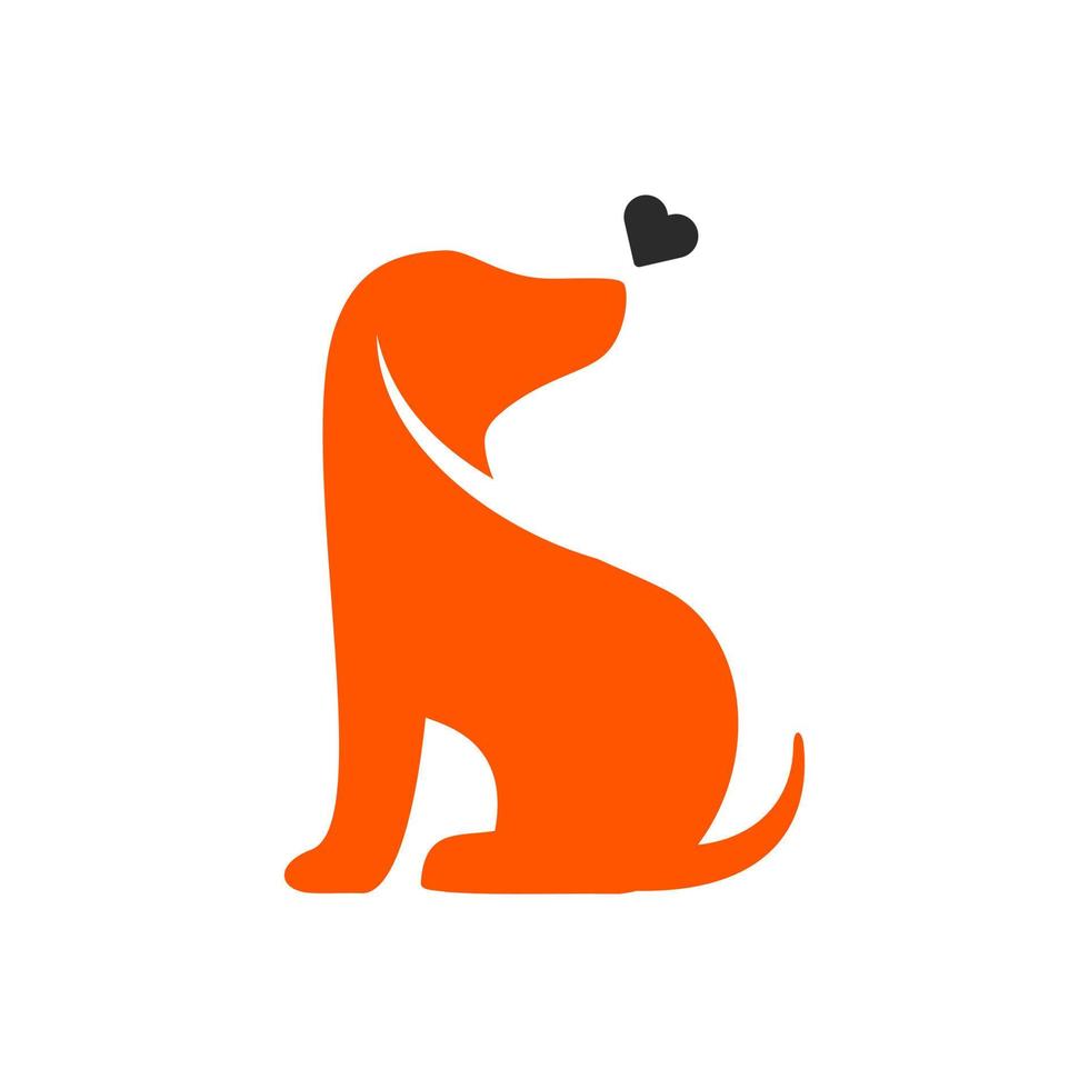 hou van schattige hond logo vector