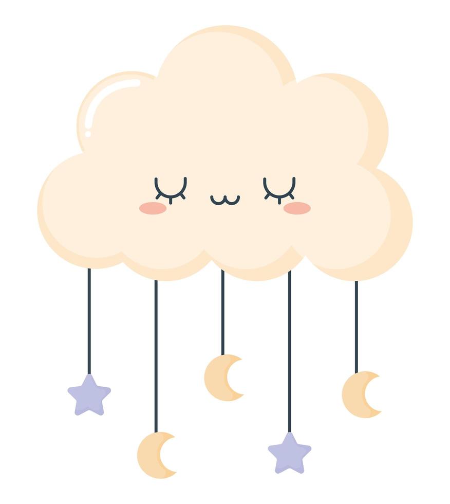 baby cloud mobiel vector