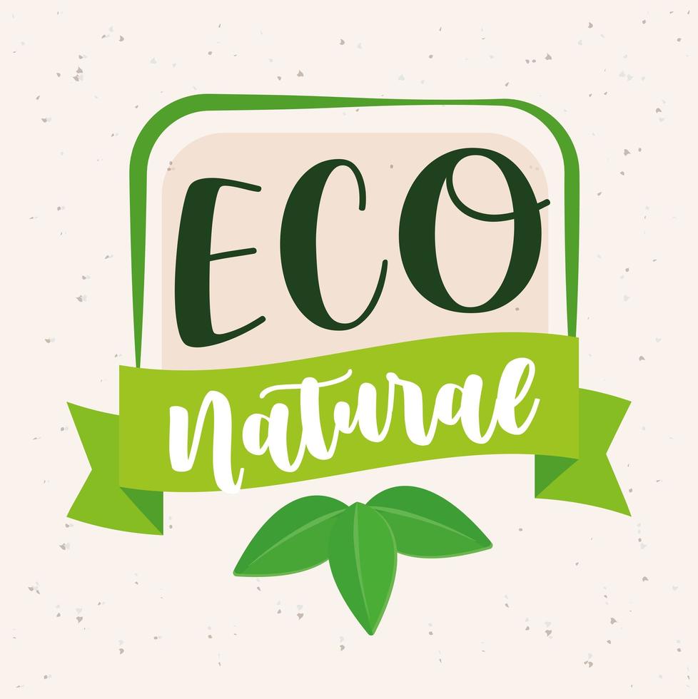 eco natuurlijke stempel vector