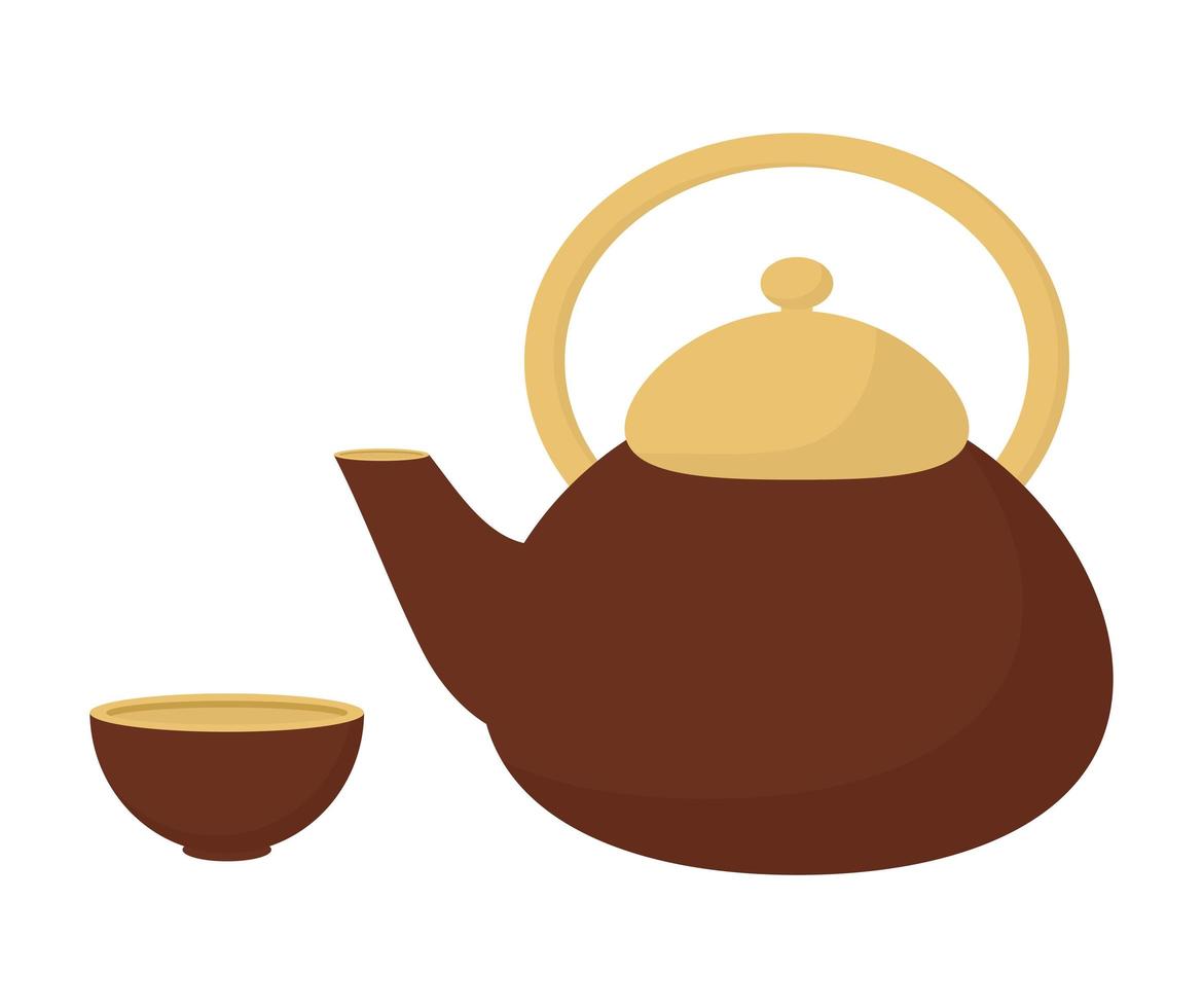 chinese theepot illustratie vector