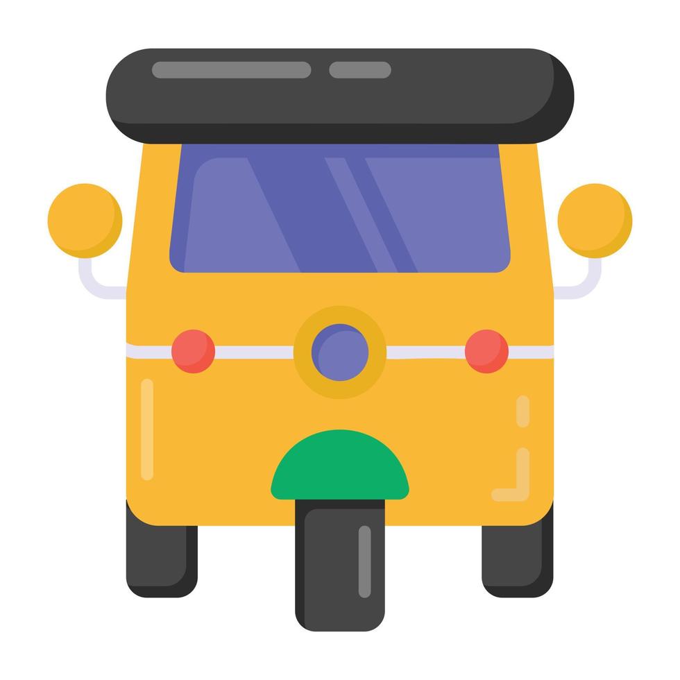 tuk tuk-pictogram in plat ontwerp, transportvector vector