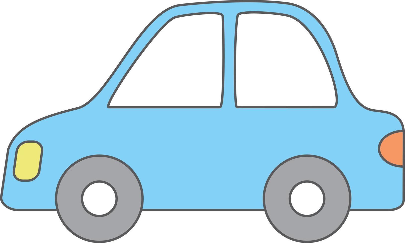 blauwe auto pictogram element, vector materiaalontwerp.