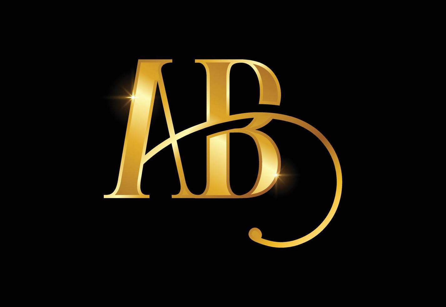 eerste monogram brief ab logo vector ontwerpsjabloon. grafisch alfabetsymbool voor bedrijfsidentiteit