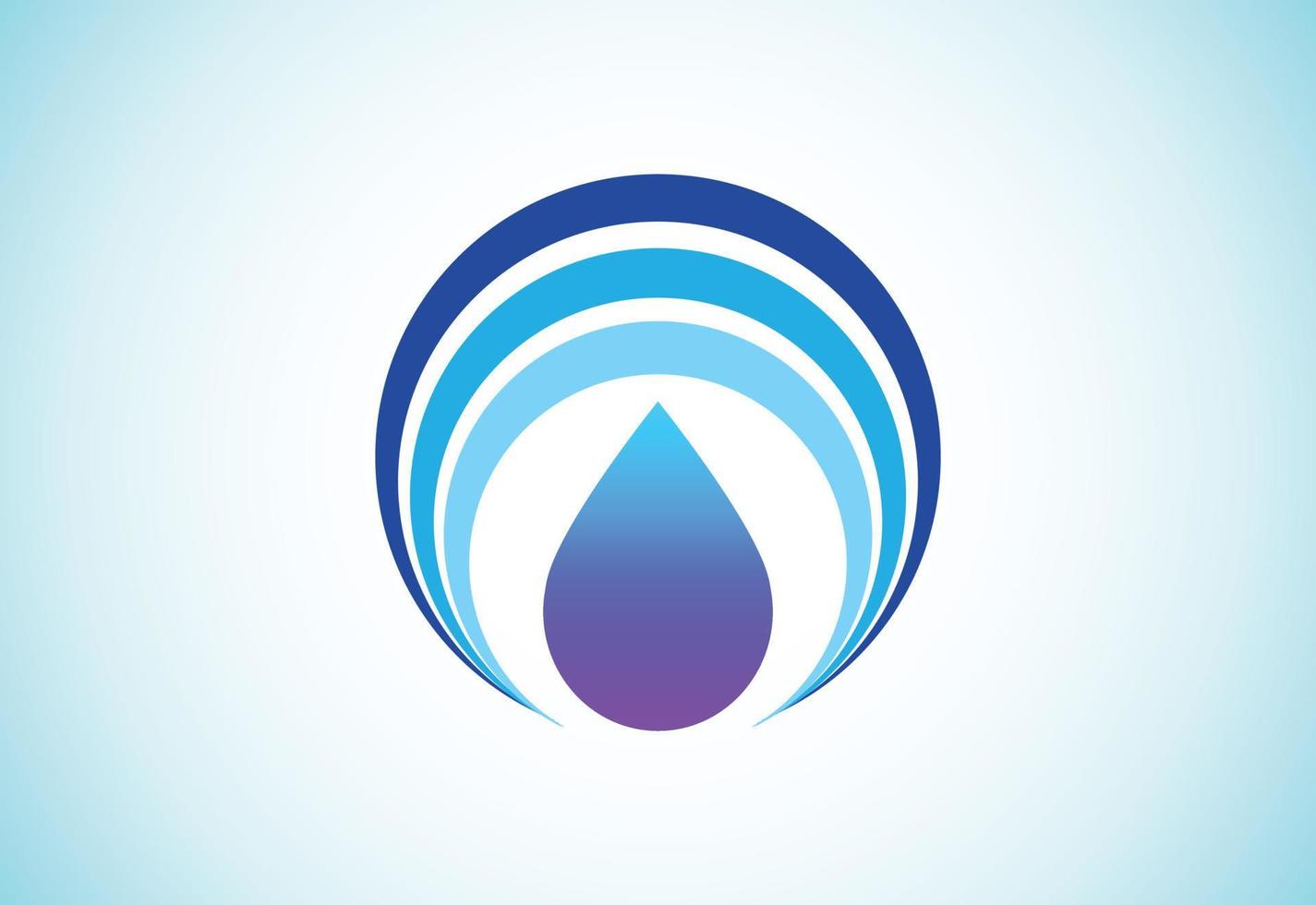 abstracte waterdruppel logo teken symbool op witte achtergrond, waterdruppel logo ontwerpsjabloon. vector