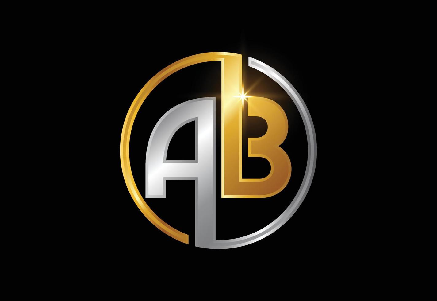 eerste monogram brief ab logo vector ontwerpsjabloon. grafisch alfabetsymbool voor bedrijfsidentiteit