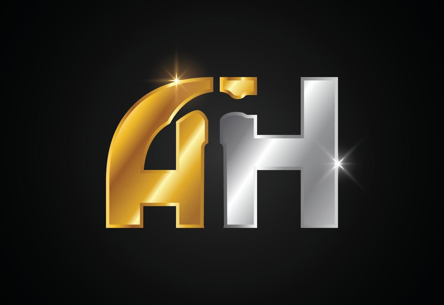 beginletter ah logo ontwerp vector. grafisch alfabetsymbool voor bedrijfsidentiteit vector