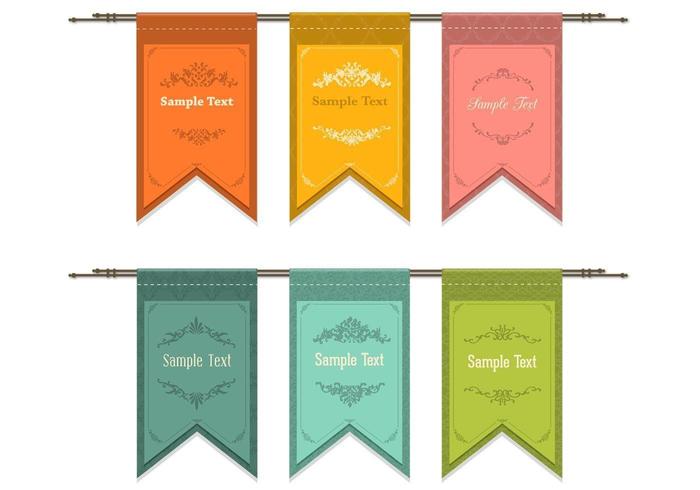 Vintage banner Vector Pack