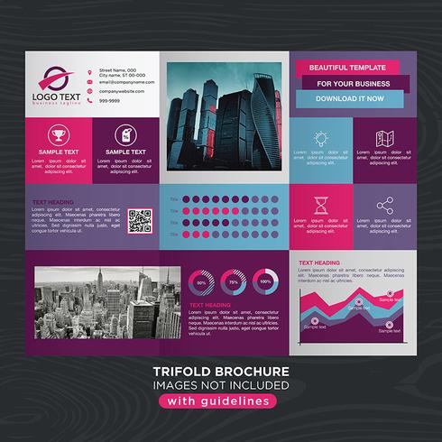 Kleurrijke Trifold Business Fold Brochure vector