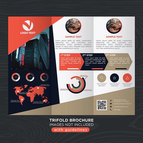 Trifold Business Fold-brochure vector