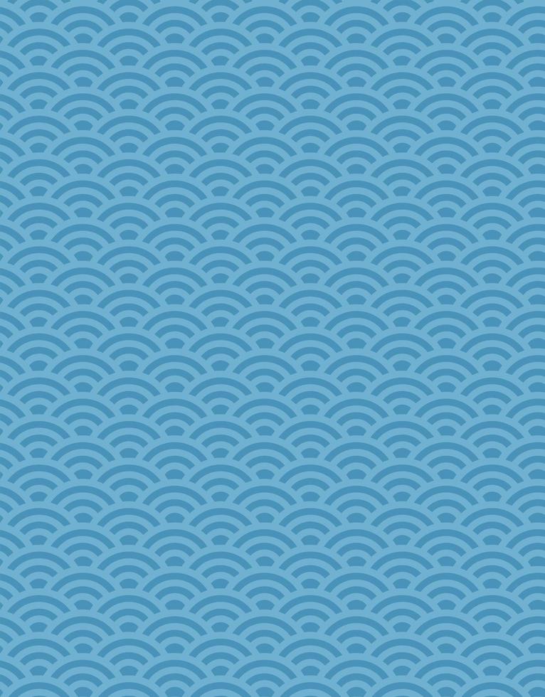 naadloze traditionele Japanse seigaiha oceaan golfpatroon. platte vectorillustratie. vector