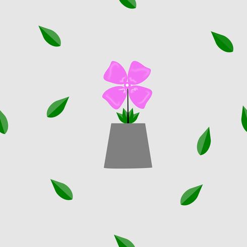 Leuke bloemenpatroon roze bloem en blad vectortextuur. Elegante sjabloon voor mode prints Witte achtergrond. illustratie. vector