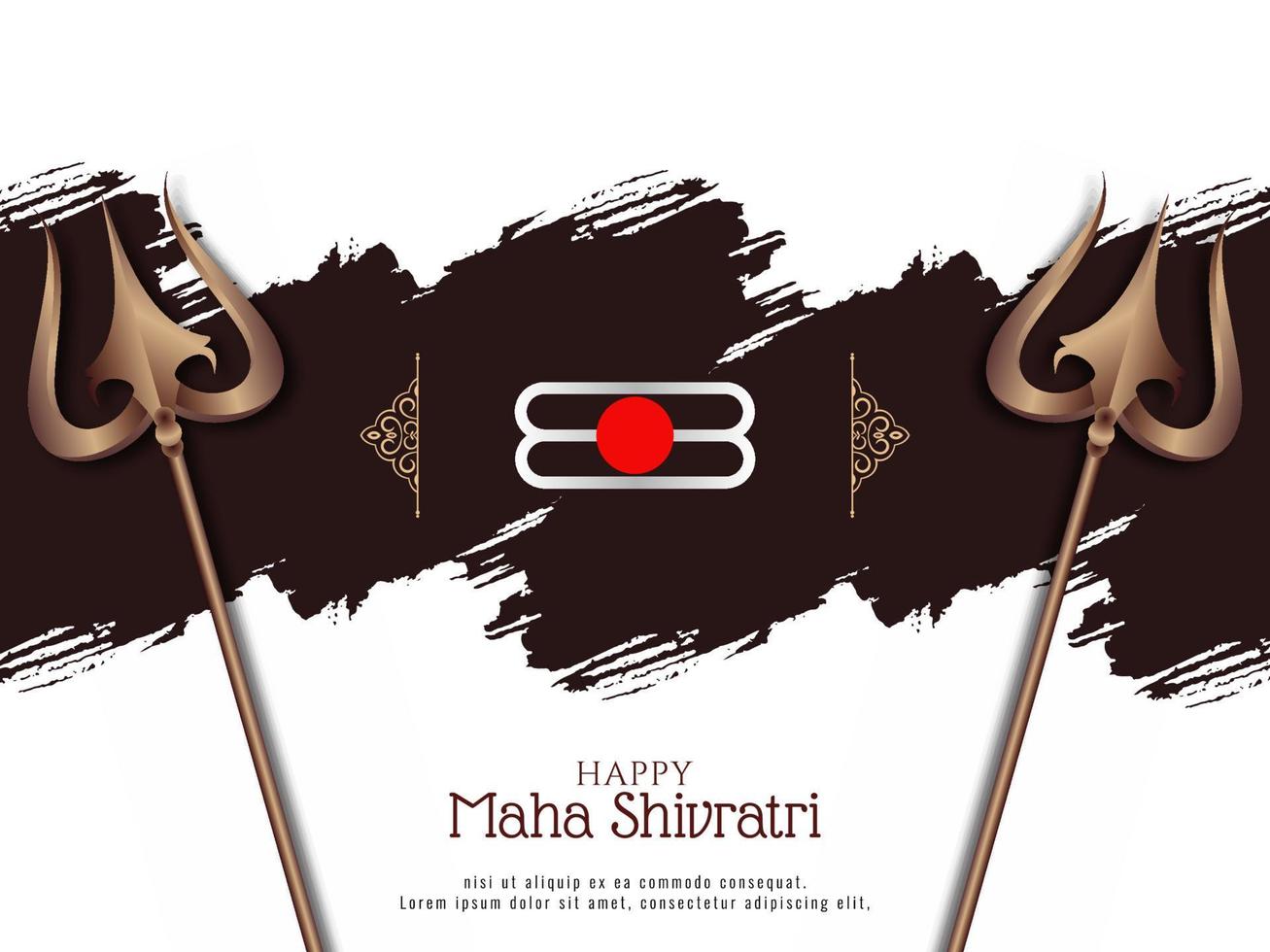 gelukkig maha shivratri festival viering achtergrondontwerp vector