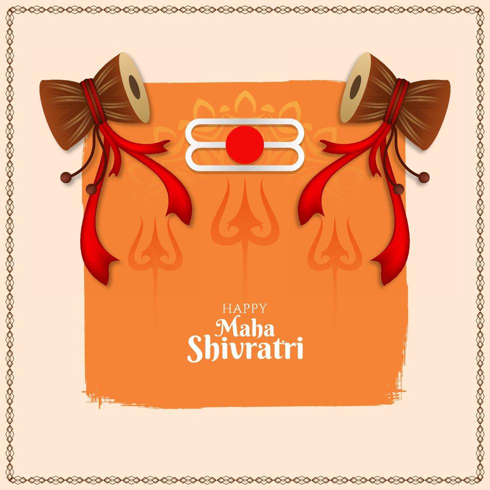 happy maha shivratri festival klassieke mythologische achtergrond vector