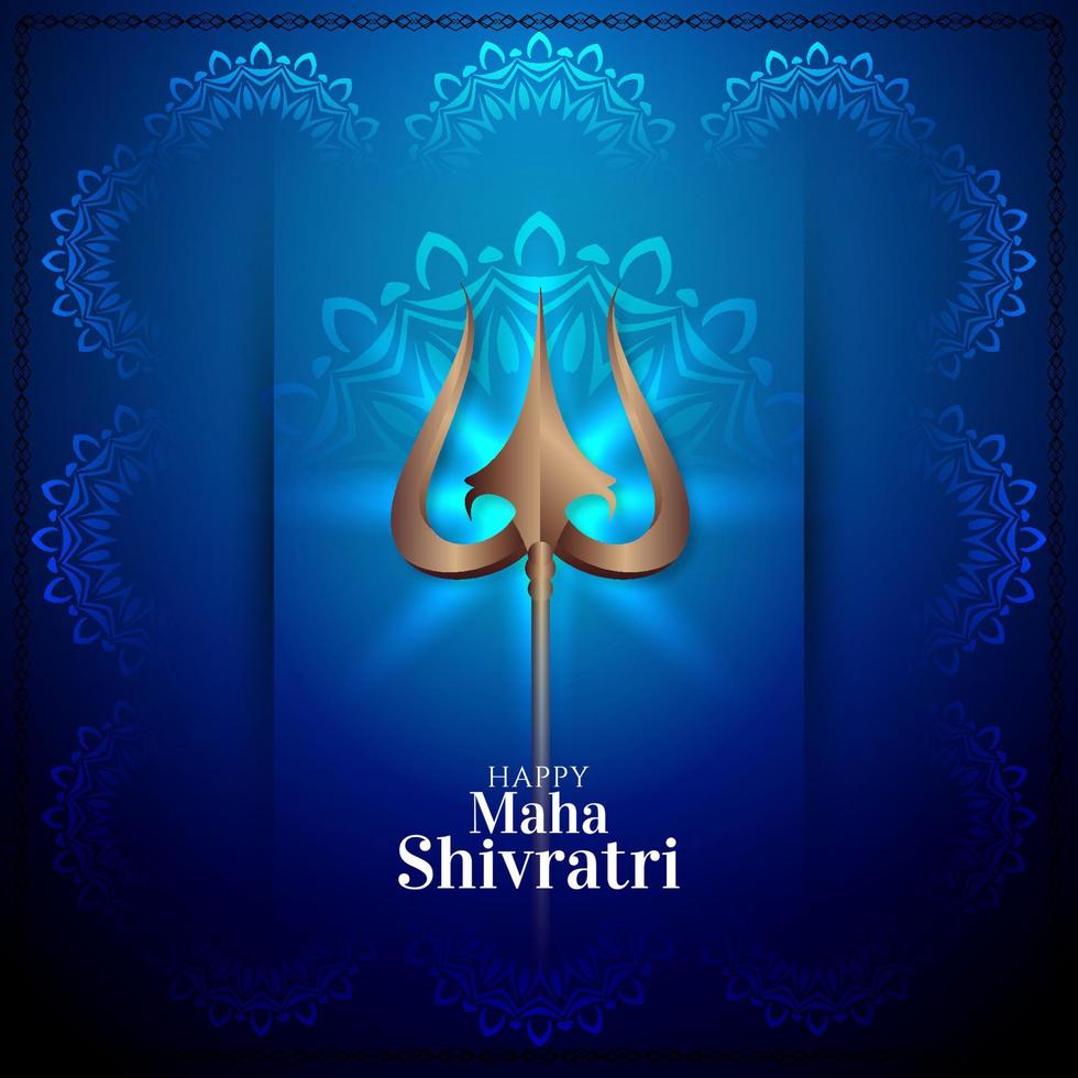 happy maha shivratri festival heer shiva aanbidding achtergrond vector