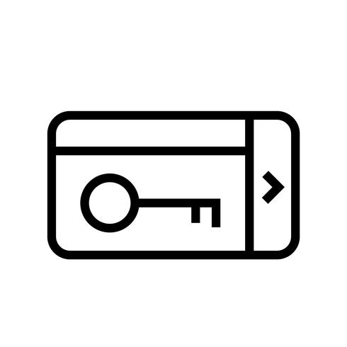 keycard pictogram vector