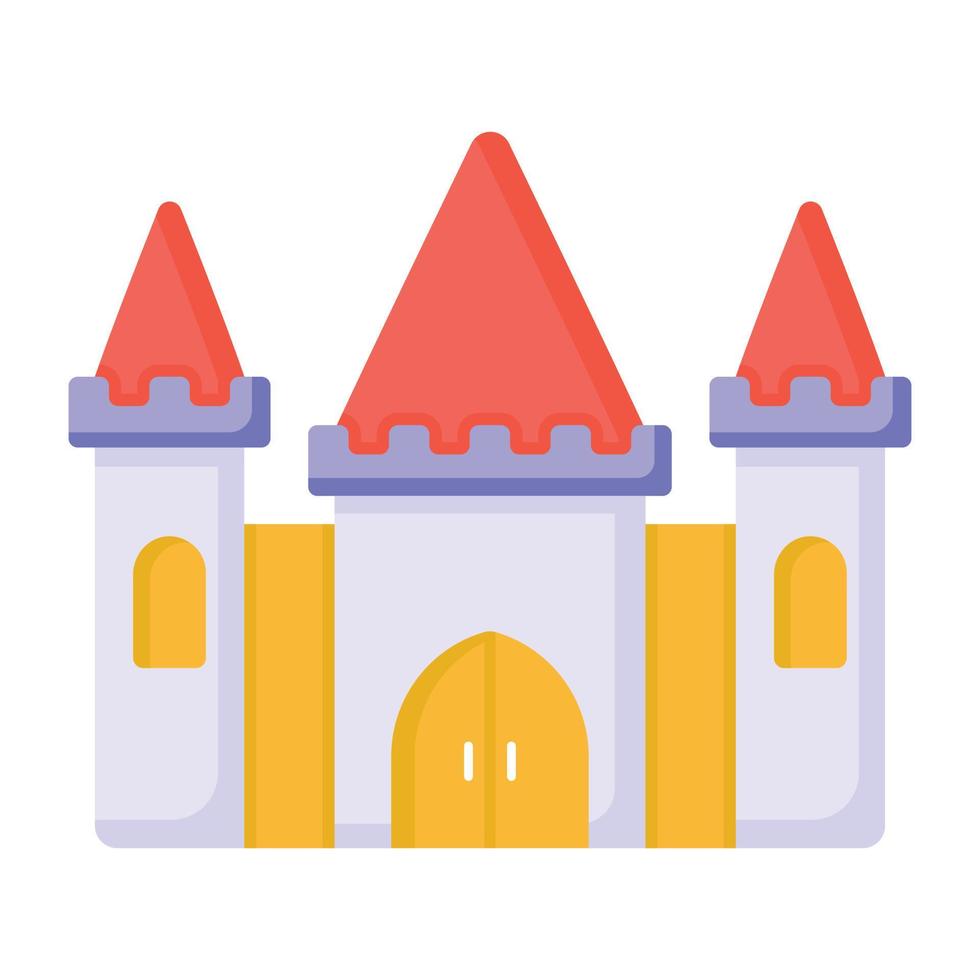 icoon van magisch kasteel, plat ontwerp vector