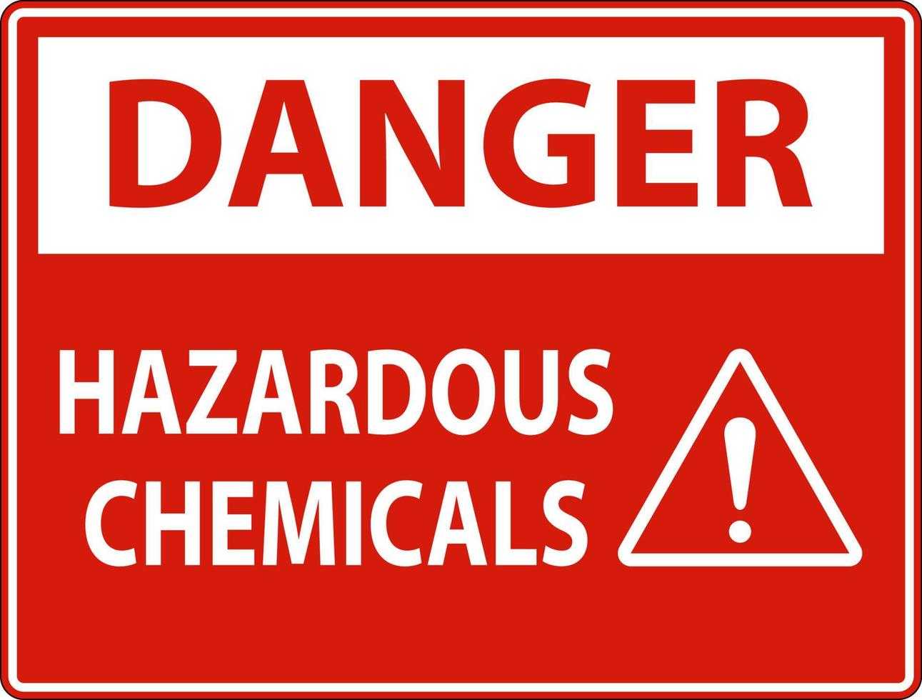 gevaar gevaarlijke chemicaliën teken op witte achtergrond vector