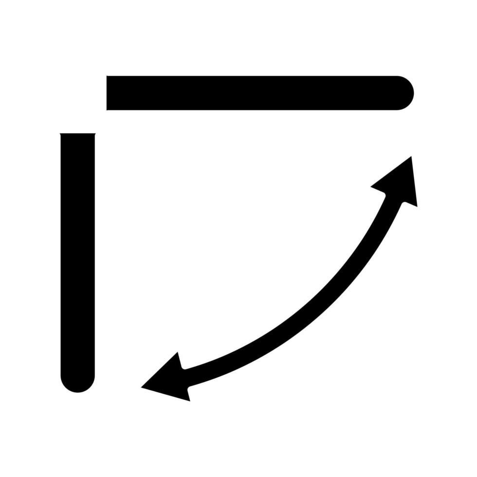 glyph-pictogram voor instellingen voor luchtrichting. airconditioner lamellen. luchtstroom schommel. silhouet symbool. negatieve ruimte. vector geïsoleerde illustratie