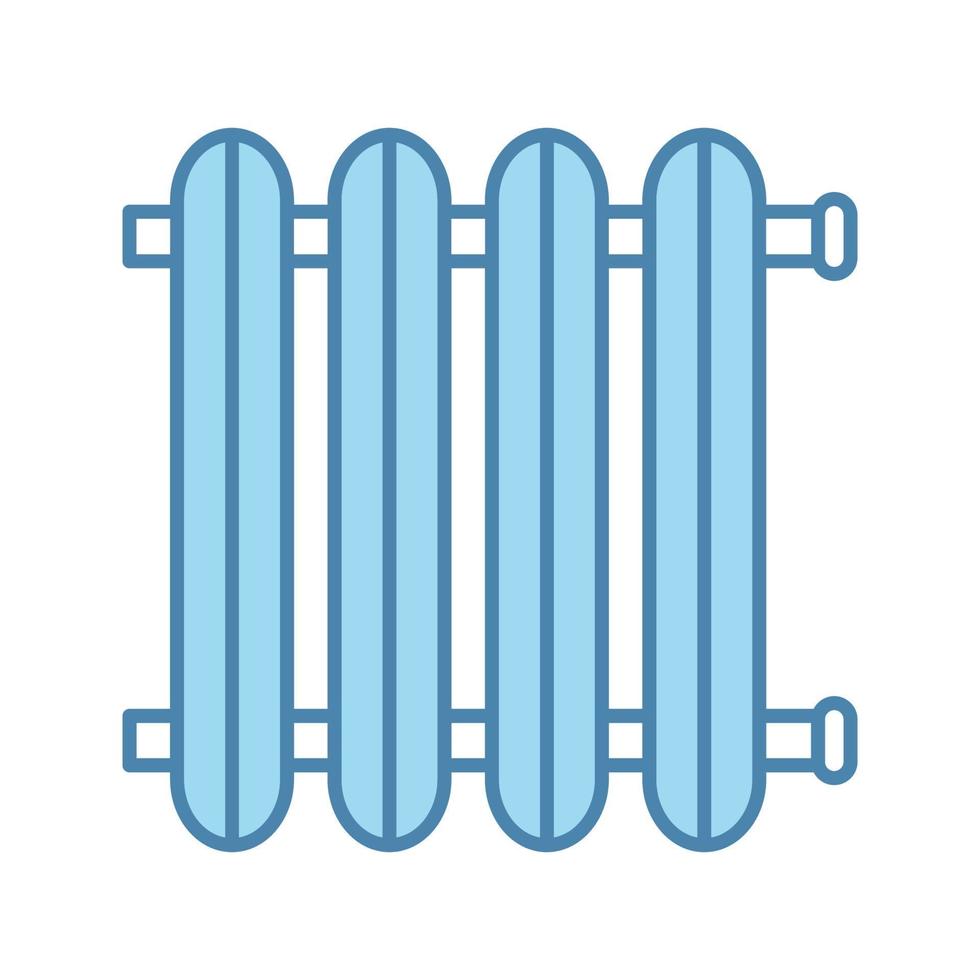 radiator kleur icoon. verwarmingsbatterij. verwarming. geïsoleerde vectorillustratie vector