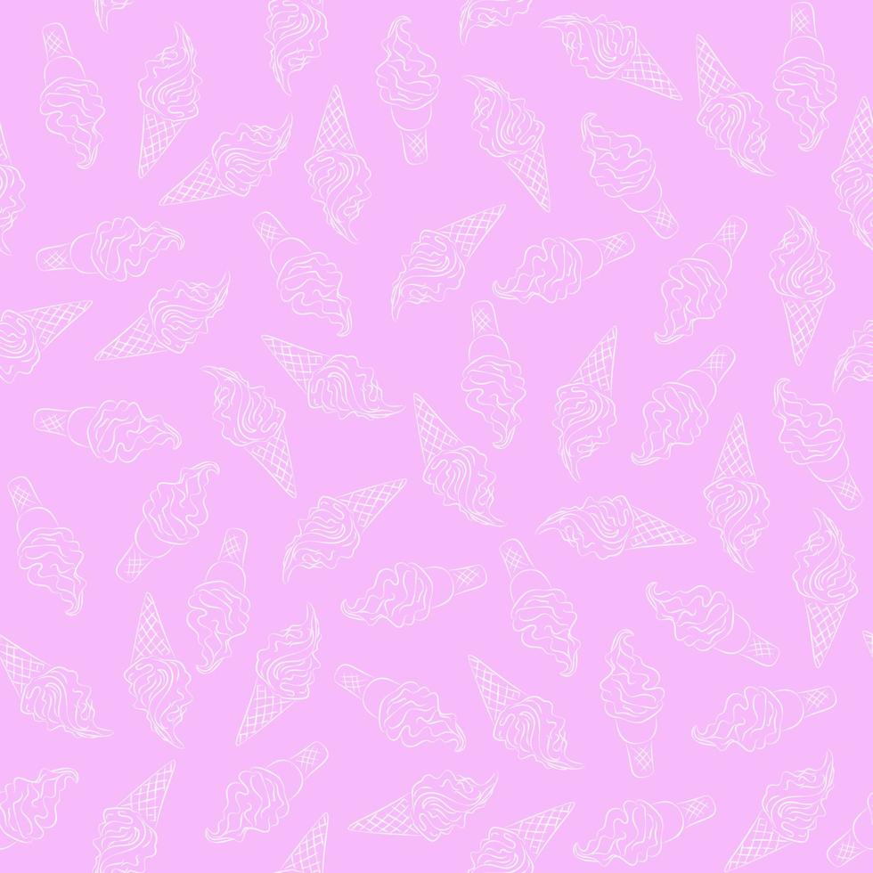 wit ijs op roze naadloos patroon vector