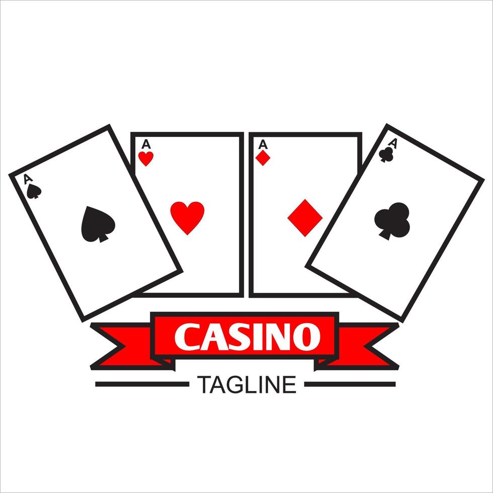 casinopictogrammen, platte en elegante casinopictogrammen die voor verschillende vector