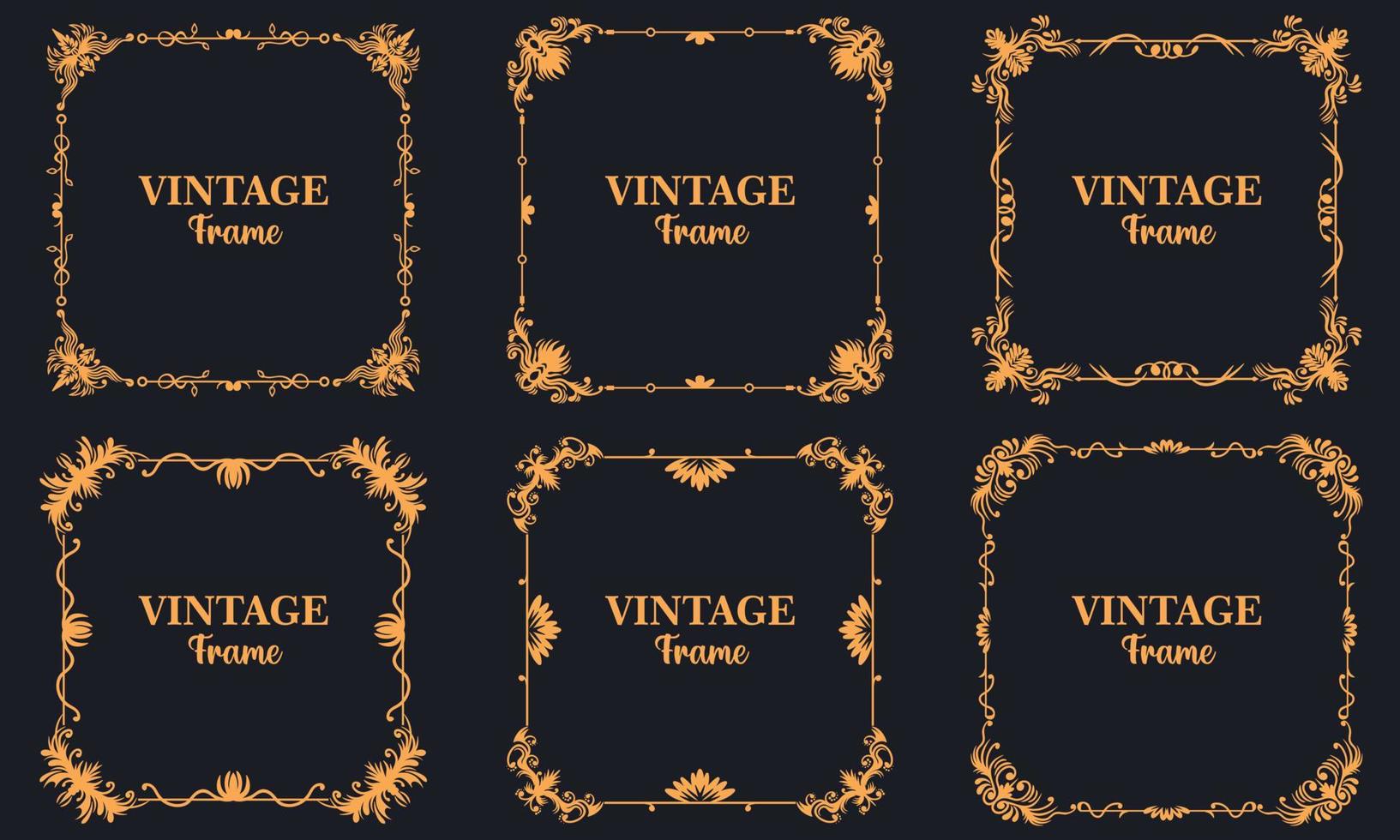 vintage frame sier decoratie vectorillustratie vector