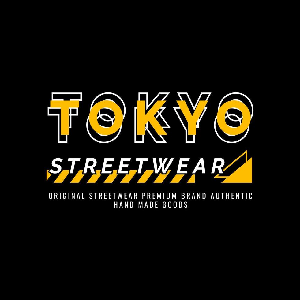 Tokyo streetwear schrijfontwerp, geschikt voor het zeefdrukken van t-shirts, kleding, jassen en andere vector