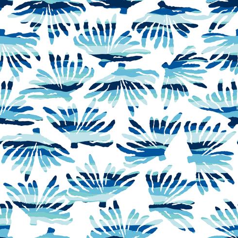 Vector zee naadloze patroon met hand getrokken texturen. Modern abstract ontwerp