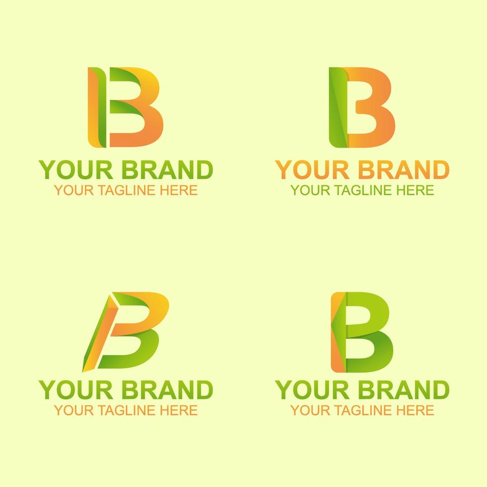 set van letter b-logo vector