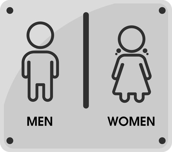 Pictogrammen voor mannen en vrouwen toilet Dat ziet er eenvoudig en modern uit. Vector illustratie.