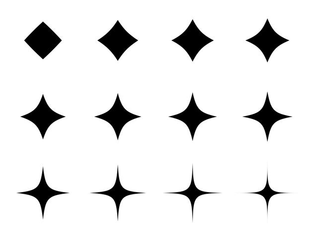 Fonkelende ster pictogram vector Flitslicht.
