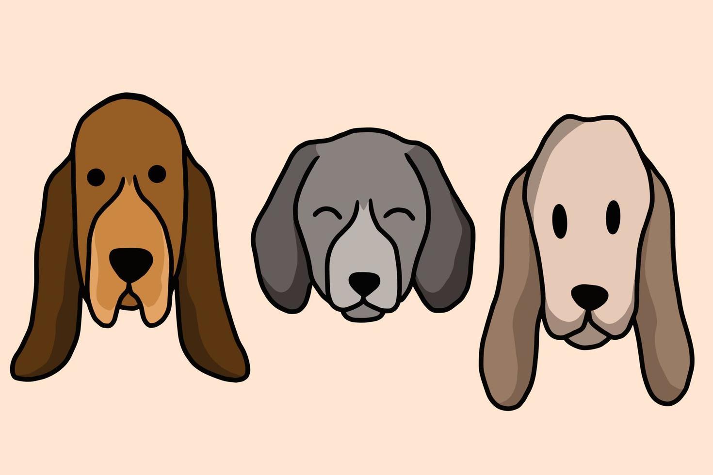 schattige puppy puppy hond huisdier cartoon afbeelding instellen vector