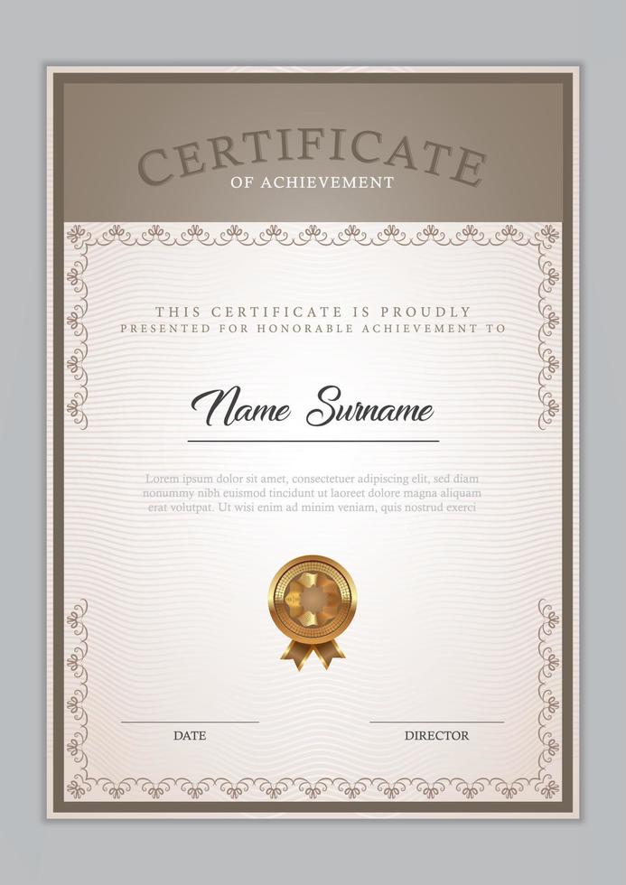 certificaatsjabloon vintage vector