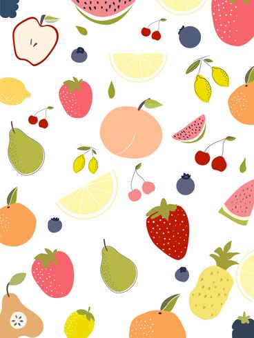 Vector zomer kleur cocktails. Zomer fruit banner palm laat vogels vector afbeelding.