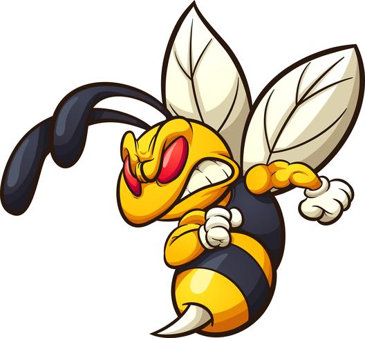 Angry Hornet mascotte vector