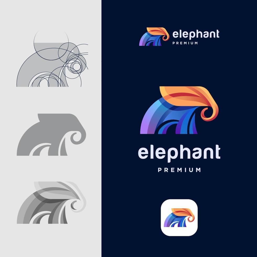 olifant logo - vector illustratie ontwerp