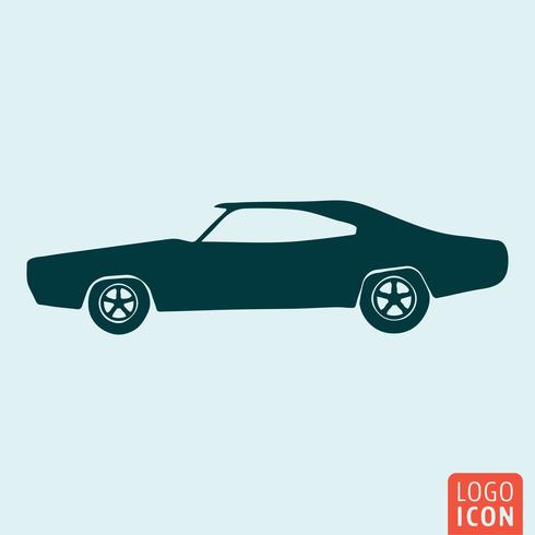 Vintage auto pictogram vector