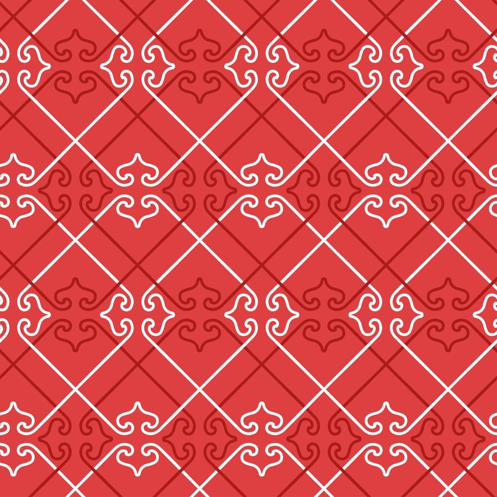 abstracte geometrische achtergrond textuur, geometrische vorm naadloze patroon mandala op rode achtergrond. decoratief element voor kerstontwerp. gelukkig nieuwjaar. vector lineair ontwerp.