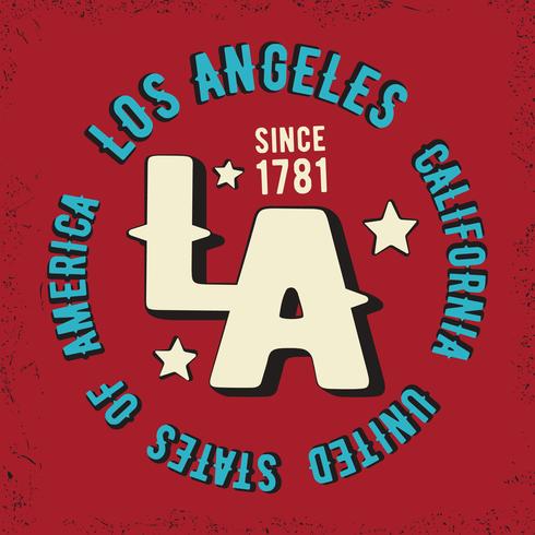 Los Angeles vintage stempel vector