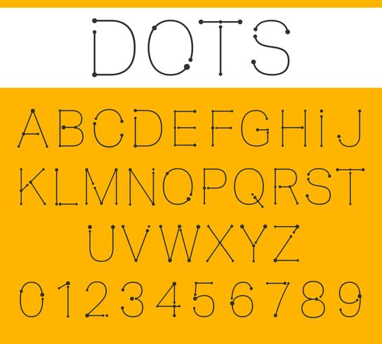 Alfabet lettertype sjabloon vector