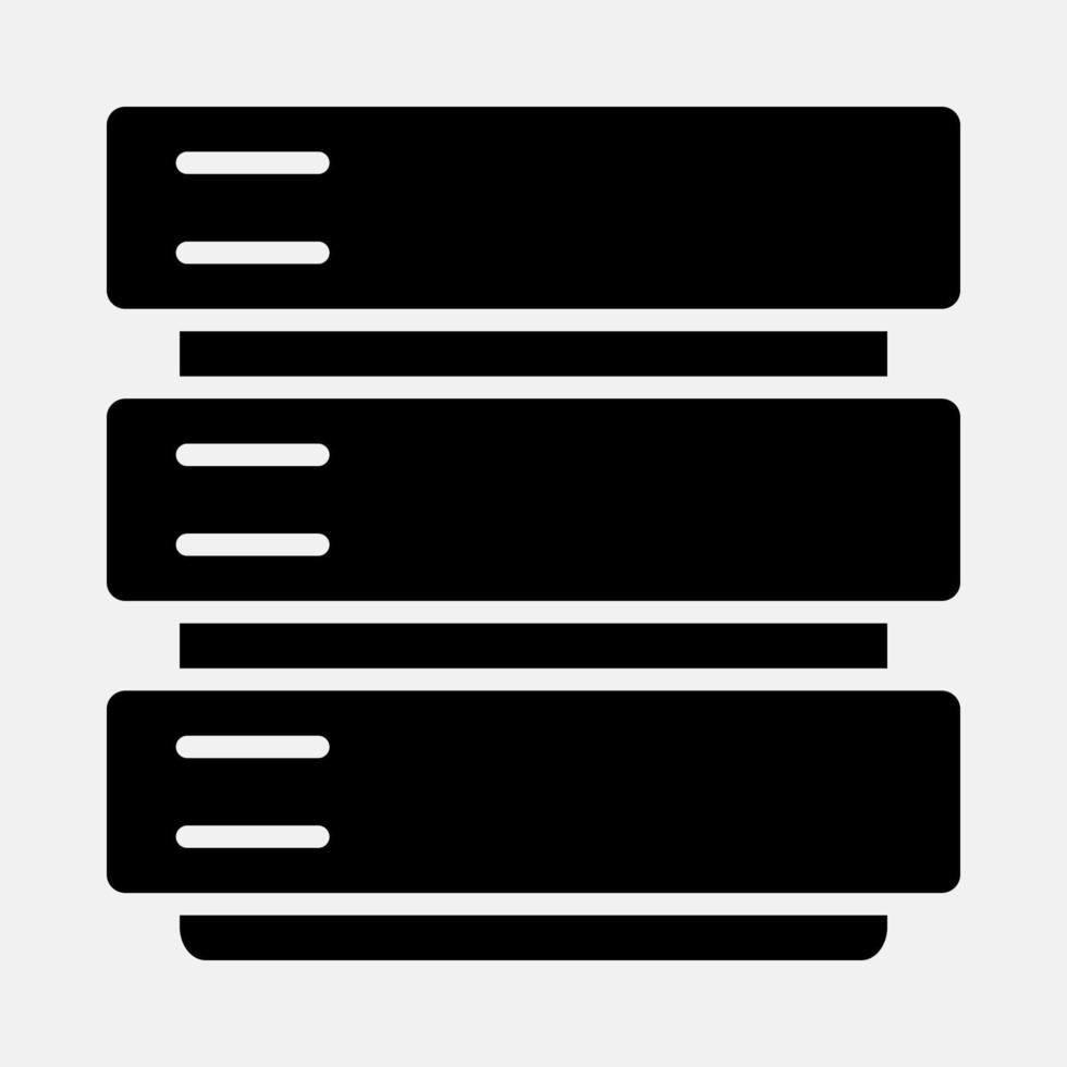 server glyph-pictogram vector