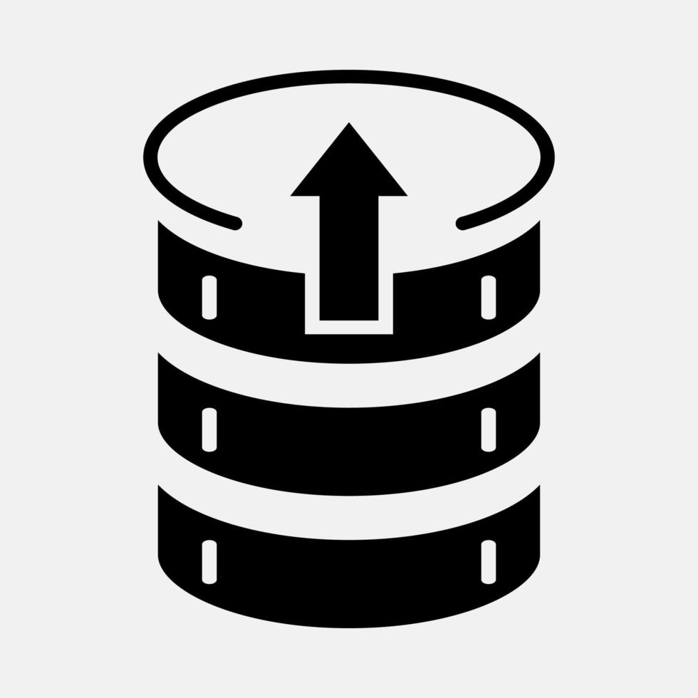 database glyph-pictogram vector