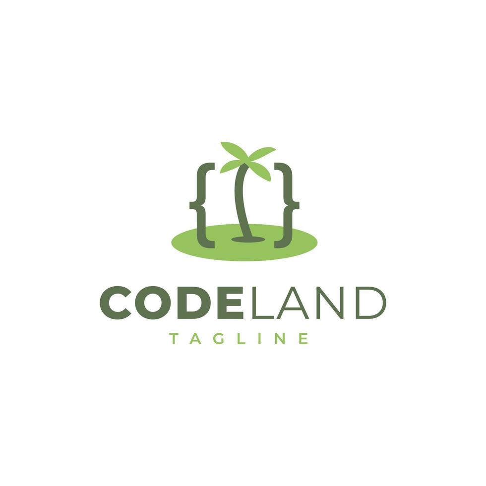code land logo vector