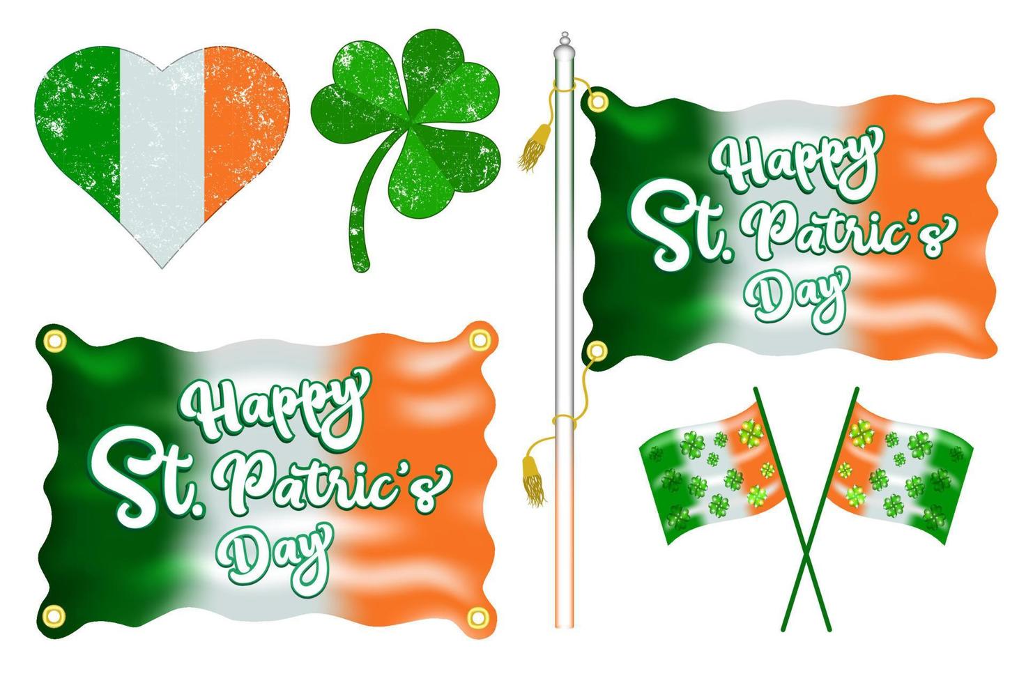 st patricks dag liefde en vlag achtergrond vector